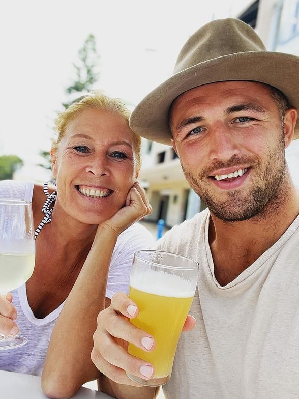 Burgess with his mum Julie Burgess. Picture: Instagram