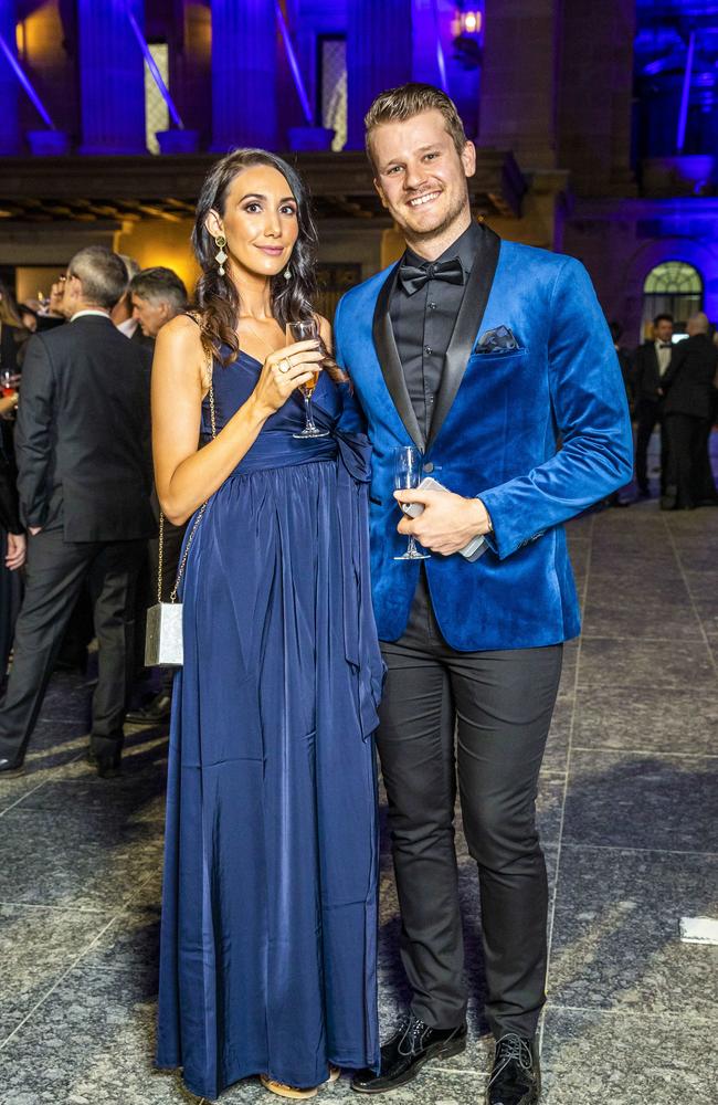 Michelle Hemingway and Isaac Coonan at the 2020 Lord Mayor's Business Awards. Picture: Richard Walker