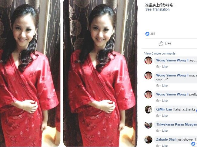 Zaharie Shah’s made a comment about showering on a social media post by model Qi Min Lan. Picture: Supplied