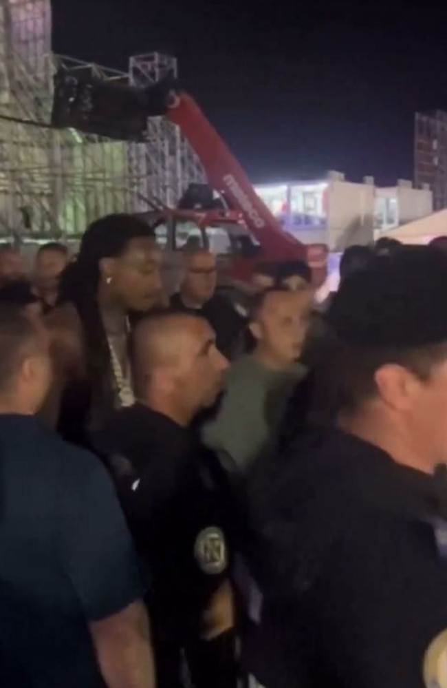 Rapper Wiz Khalifa was escorted off stage and then arrested in Romania over the weekend.