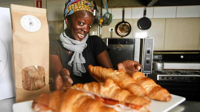 Sandy Mendy has been refused entry back into Australia after attending her father&#39;s funeral in France. Picture: Scott Powick NEWSCORP