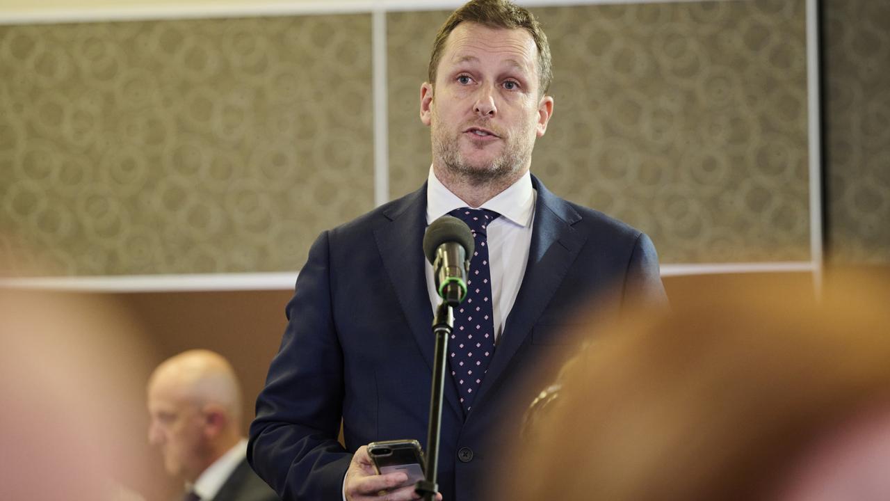 Dr van Onselen at the National Press Club. Picture: Rohan Thomson/Getty Images