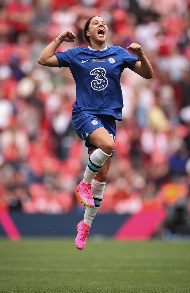 Chelsea 1 Man Utd 0: Sam Kerr strike secures Blues' fifth Women's FA Cup as  world record set in front of Prince William