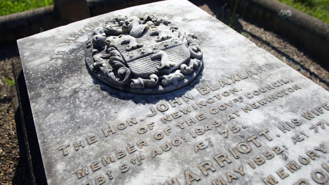 The grave of John Blaxland, brother of Blue Mountains explorer Gregory Blaxland. Picture: Phillip Rogers