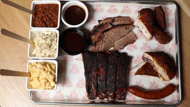 Hearty American BBQ at San Antone by Bludso's BBQ. Picture: Nicole Cleary.