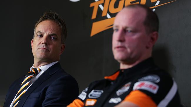 Wests Tigers CEO Justin Pascoe will be reinstated in June. Picture: Brett Costello