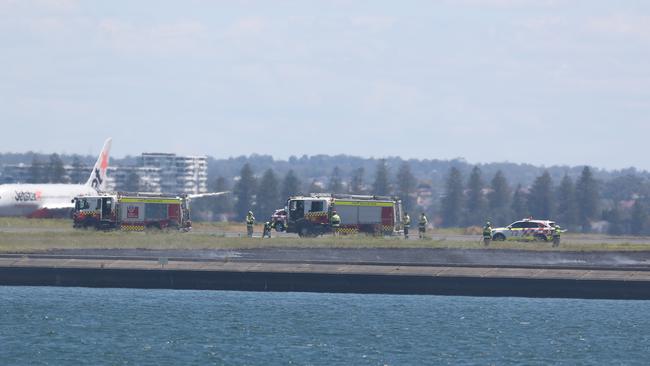 The Sydney Airport scene during the emergency. Picture: Liam Mendes