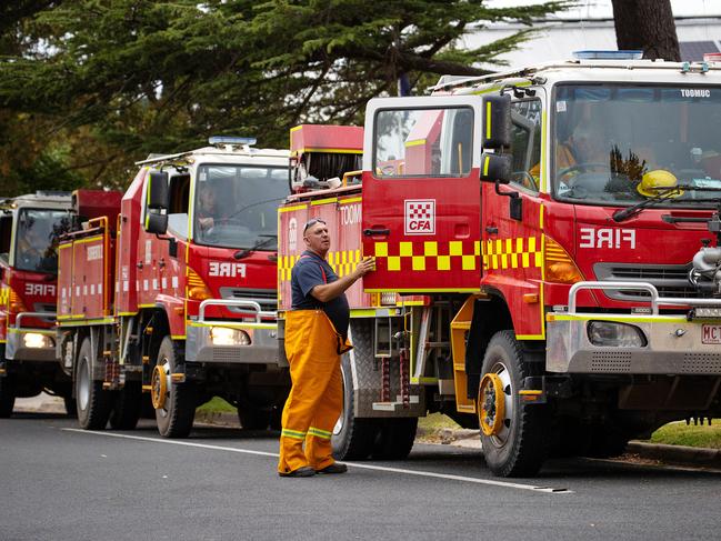 Fire crews on high alert for changing conditions. Picture: Mark Stewart