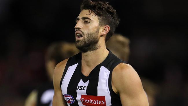 Alex Fasolo struggled for Collingwood on Sunday. Picture: Michael Klein