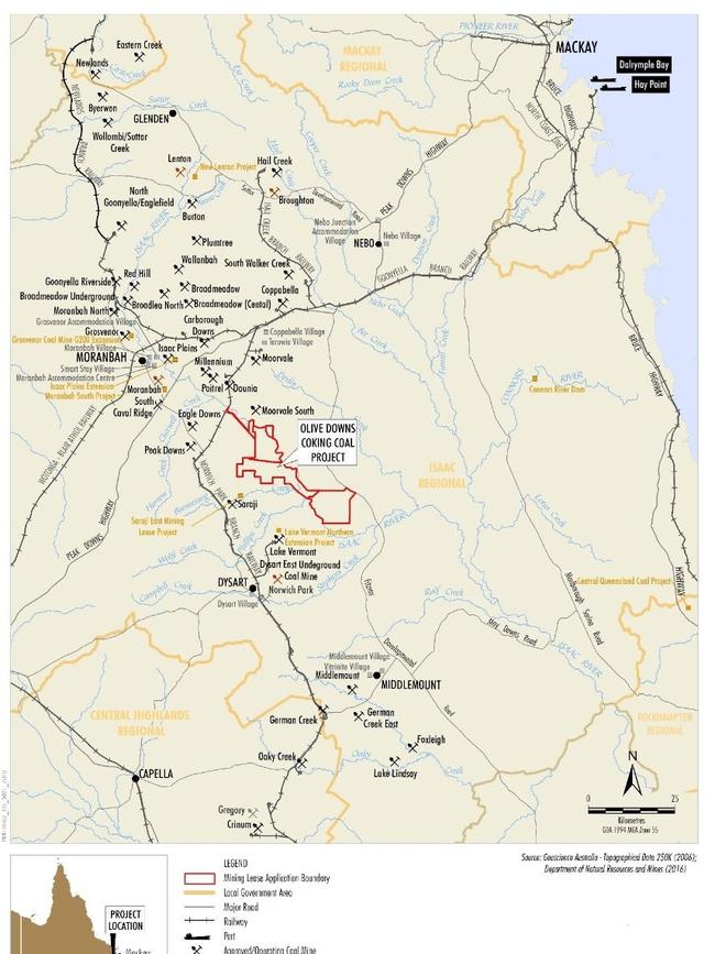 MINING PROJECT: A new $1 billion coking coal mine at Olive Downs located south-east of Moranbah in the Bowen Basin has been approved by the Queensland Government.