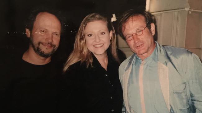 A night Angela Bishop, pictured with Billy Crystal (left) and Williams, will never forget.