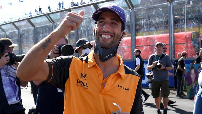 Daniel Ricciardo may not have walked away with a win, the race proved to be a winner for Melbourne businesses. Picture: AFP