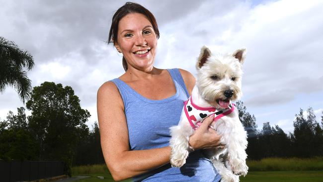 Rosalie Sulfara with Lucy, her Westie. Picture, John Gass