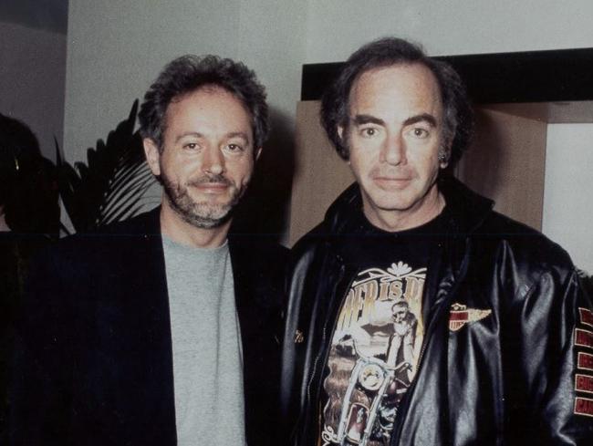 Promoter Paul Dainty with musician Neil Diamond in the mid-80s. Picture: Supplied by Paul Dainty