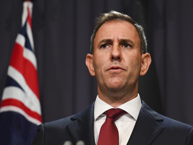 CANBERRA, AUSTRALIA, NewsWire Photos. JANUARY 29 2024: Federal Treasurer Jim Chalmers holds a press conference at Parliament House in Canberra. Picture: NCA NewsWire / Martin Ollman