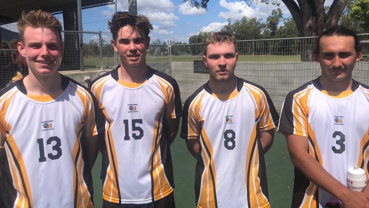 Key players for Capricornia are (from left) Callum White, Hayden Pease, Ryley Bobart and Noah Gauci.