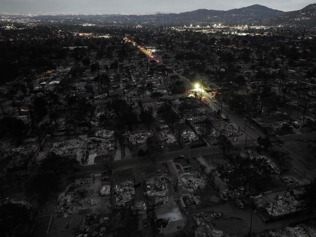 Altadena is in darkness due to an ongoing electricity outage. Picture: Getty Images via AFP