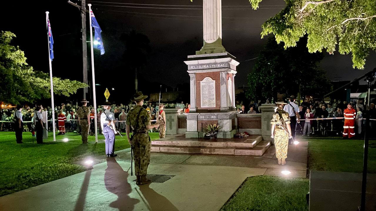 Mackay Anzac Day Dawn Service at Jubilee Park – catafalque party. Picture: Janessa Ekert