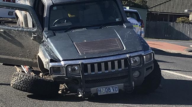 A man has been arrested after a rampage which destroyed the two cars in Port Sorell.