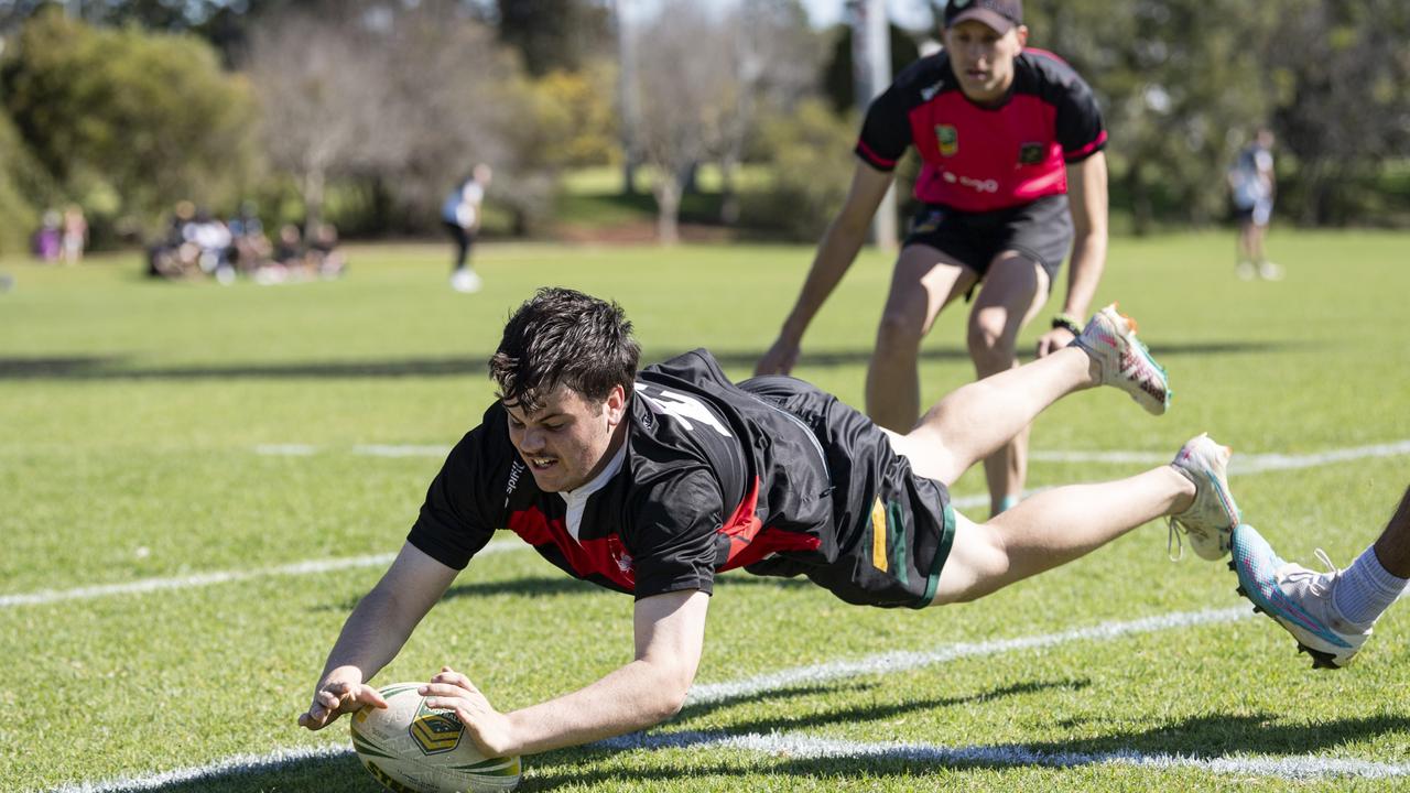 Noah Whitehouse gets a try for Roosters against Royals.