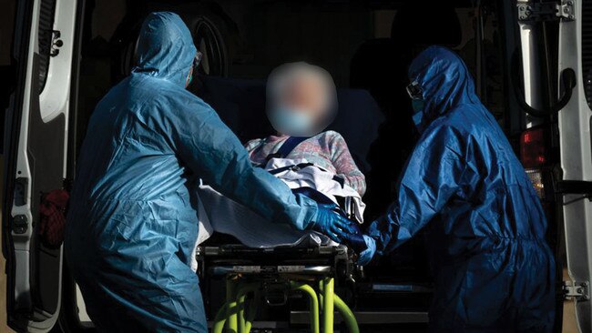 A resident of St Basil's is removed from the home.