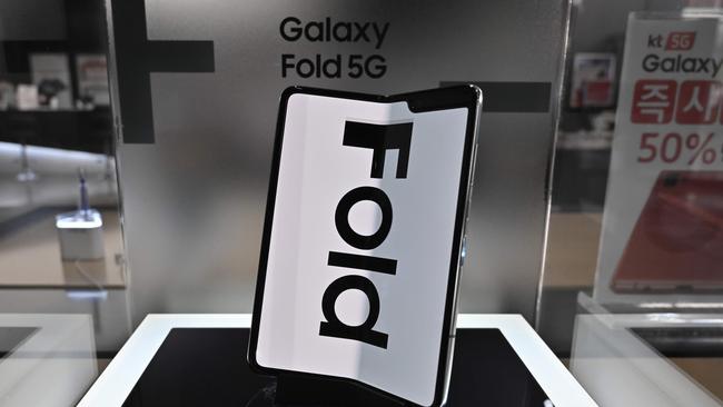 Australians will not get the chance to buy a 5G version of the Samsung Galaxy Fold. Picture: Jung Yeon-je / AFP