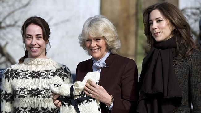 Actress Sofie Grabol gives the Duchess of Cornwall a chunky sweater - as worn by the character played by Grabol in The Killin...