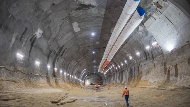 The newly excavated Hunter Street Metro Station for the Metro West. Source: Supplied
