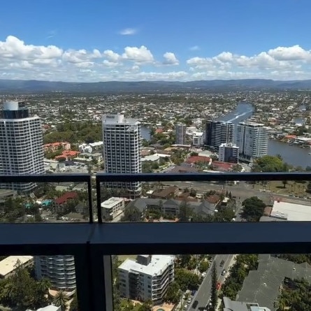 The view from the Langham hotel on the Gold Coast where Drake could be staying. Photo: Instagram