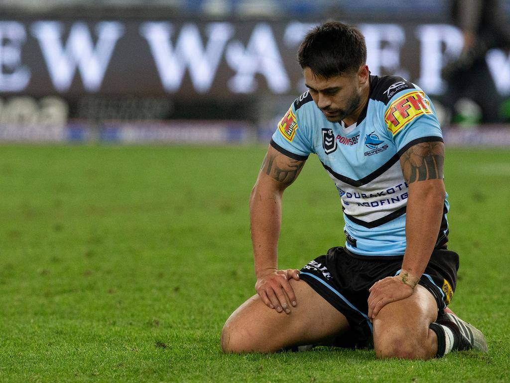 Shaun Johnson showed flashes of magic while at the Sharks but he was far from his best form. Picture: AAP Image/Steve Christo