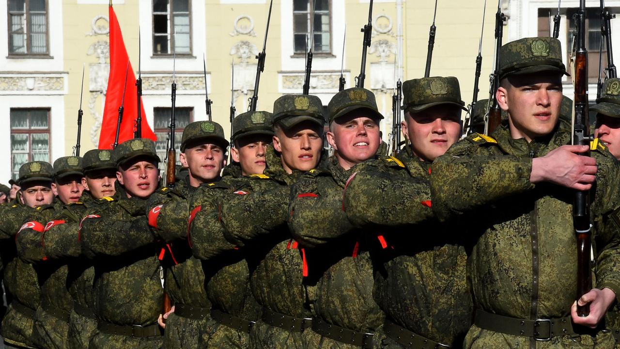 Russian Defence Ministry says 11,000 military personnel have been involved in their Victory Day celebrations. Picture: Olga Maltseva/ AFP.