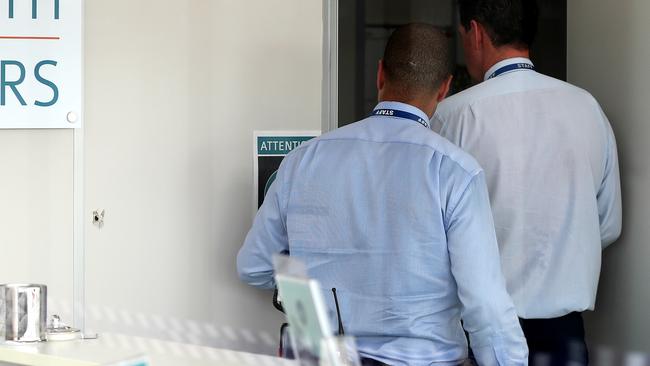 A bullet travelled into the parlour and through two internal walls. Picture: Alex CoppelA business’s window was shattered. Picture: Alex Coppel