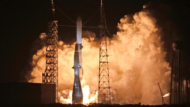 A Blue Origin New Glenn rocket lifts off from Cape Canaveral. Picture: Gregg Newton / AFP