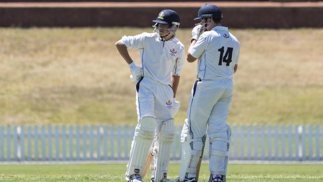 Thomas Sippel (left) and Rex Tooley for Toowoomba Grammar School against Nudgee. Picture: Kevin Farmer