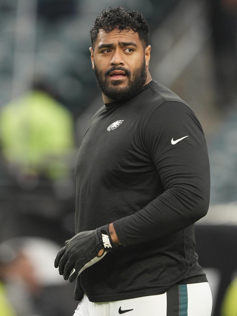 Philadelphia Eagles superstar Jordan Mailata is second on the list. Picture: Andy Lewis/Icon Sportswire via Getty Images