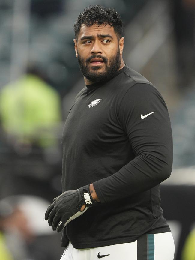 Philadelphia Eagles superstar Jordan Mailata is second on the list. Picture: Andy Lewis/Icon Sportswire via Getty Images