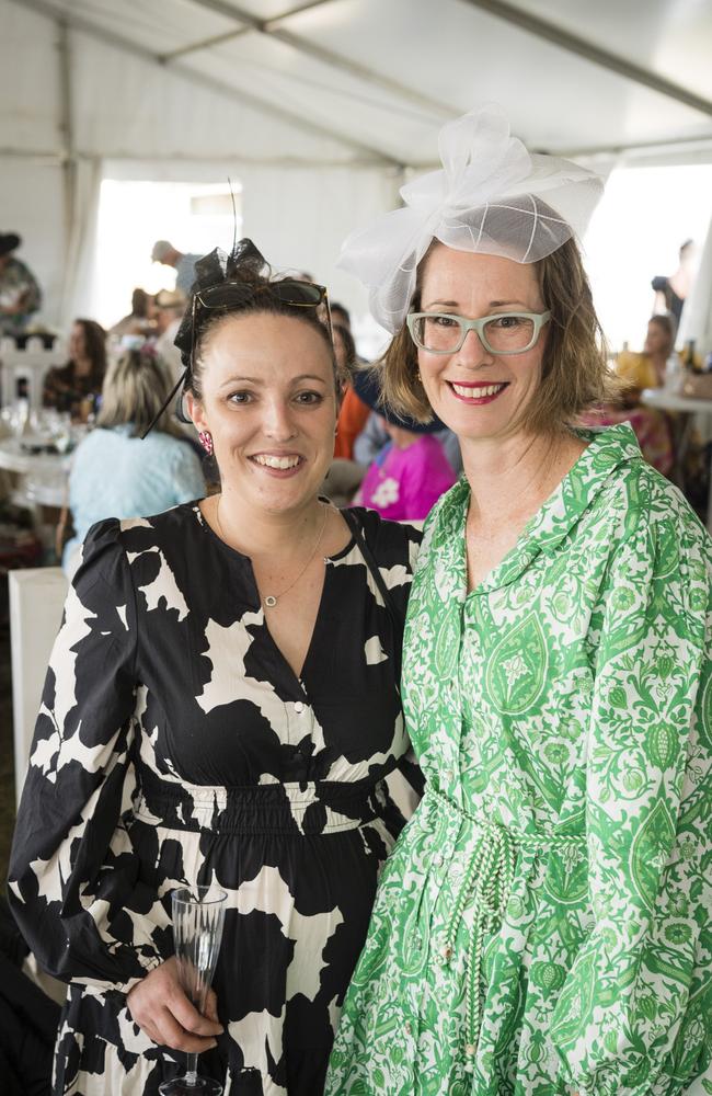 Gemma O'Leary (left) and Andree Wade at Clifton Races hosted by Clifton Jockey Club, Saturday, October 28, 2023. Picture: Kevin Farmer