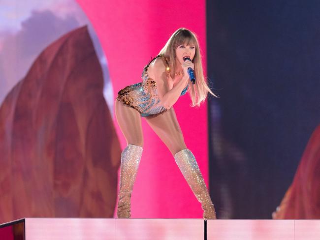 Taylor Swift performs on stage on the first night of her "Eras Tour" at AT&amp;T Stadium in Arlington, Texas. Picture: AFP