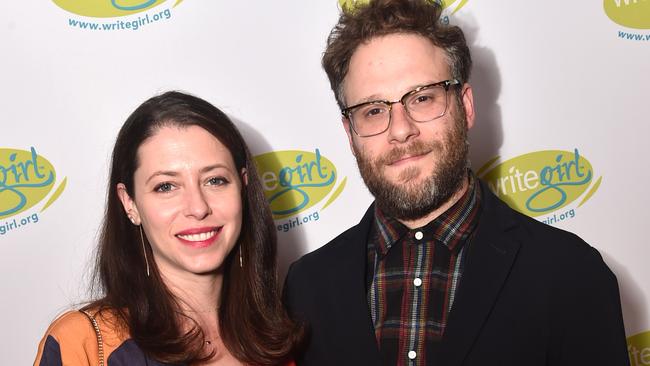 Lauren Miller and Seth Rogen attend Lights, Camera, WriteGirl! in Los Angeles last year. Picture: Alberto E. Rodriguez/Getty Images