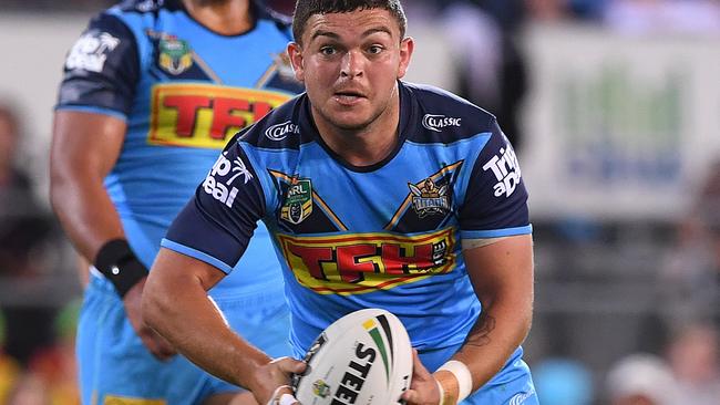 Ashley Taylor of the Titans had to have a painkilling injection just to get on the field against the Cowboys. Photo: AAP