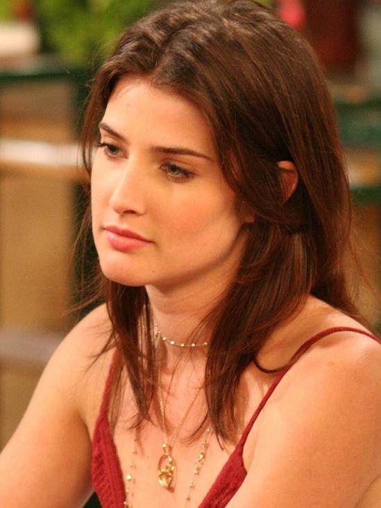 Robin from How I Met Your Mother has a classically beautiful (but not always friendly) face.