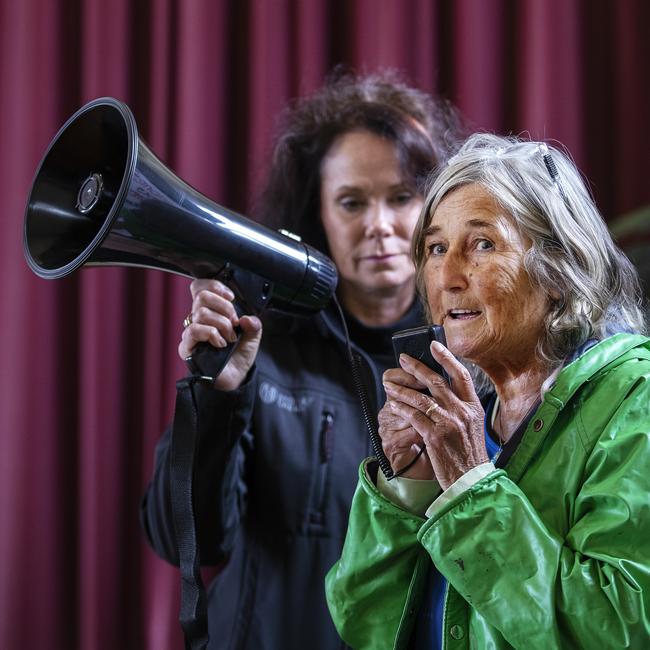 Anne-Marie Loader and Heather Donaldson at last weekend’ prison protest at Westbury. Picture: CHRIS KIDD