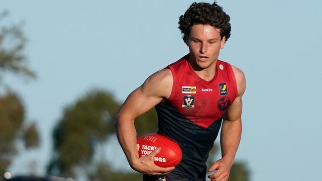 Lachlan Williams kicked two goals for Mt Eliza in its preliminary final win. Picture: Valeriu Campan