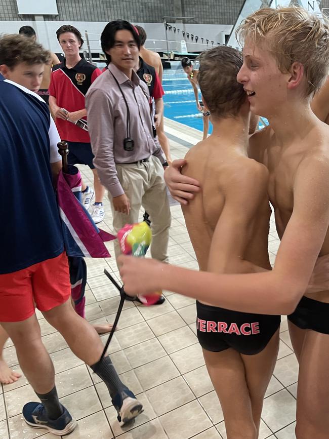 Another great moment for Terrace is savoured by the squad.