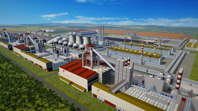 A 2024 artist impression of a steel plant for the Iron Boomerang project. Picture: File