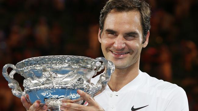 Roger Federer won the 2018 Australian Open to follow his success in 2017. Picture: Michael Klein