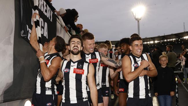 Collingwood are racing towards the minor premiership. Picture: Getty Images