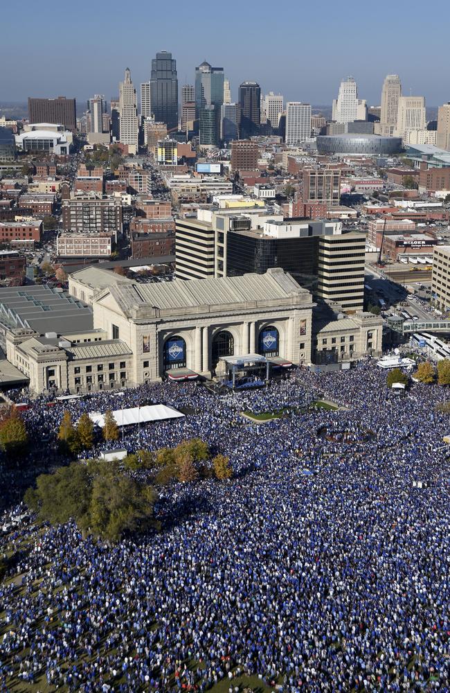 See gorgeous drone footage of the Royals' World Series victory parade