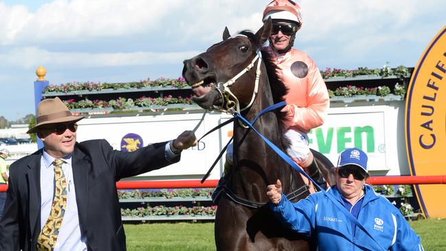 Peter Moody with his champion mare Black Caviar.