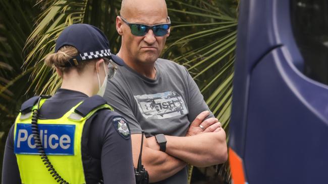 MELBOURNE, AUSTRALIA - NewsWire Photos DECEMBER 23, 2022 : Victoria Police pull over drivers at a roadside drug and alcohol testing site in Southbank, as part of Operation Roadwise in the lead up to Christmas.A man is questioned after testing. Picture NCA NewsWire / Ian Currie